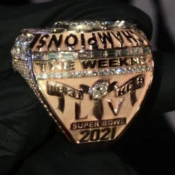 The Weeknd's Super Bowl ring (c) Elliot Eliantte