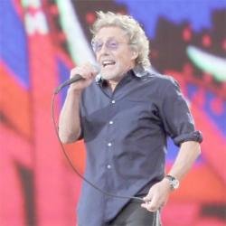 The Who's Roger Daltrey on stage in Hyde Park