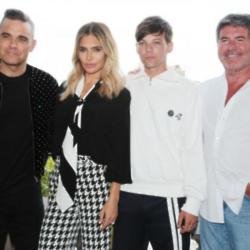 Robbie Williams, Ayda Field, Louis Tomlinson, Simon Cowell