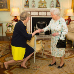 Theresa May meeting Queen Elizabeth