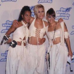 TLC with Lisa 'LeftEye' Lopes (right) in the 90s