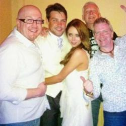 Una Healy and Ben Foden with their wedding band