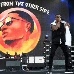 Wizkid performing at Wireless