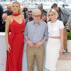 Woody Allen with Blake Lively and Kristen Stewart at Cannes
