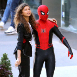 Zendaya and Tom Holland as Spider-Man and MJ