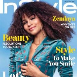Zendaya on the cover of January issue of InStyle magazine