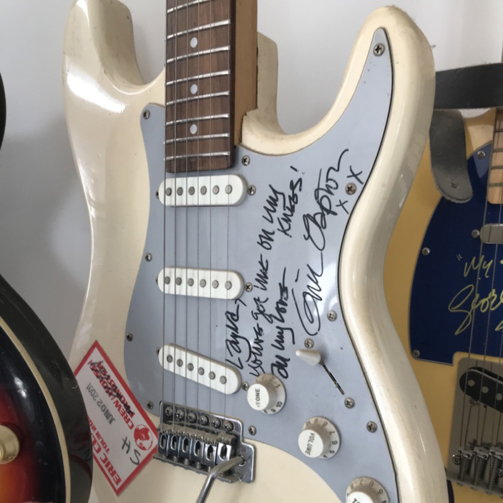 A guitar signed by Eric Clapton is also being sold next week (Chippenham Auction Rooms/PA)