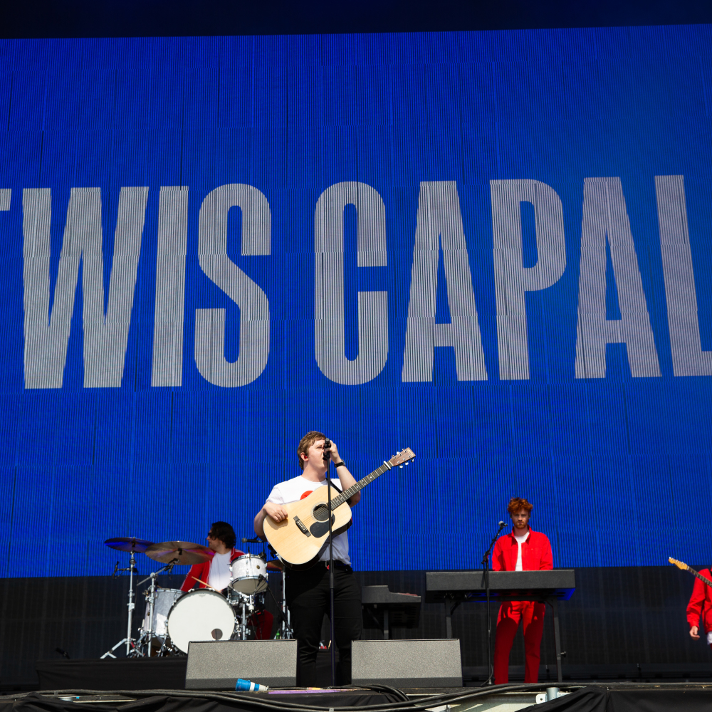 Lewis Capaldi performs at Glastonbury Festival