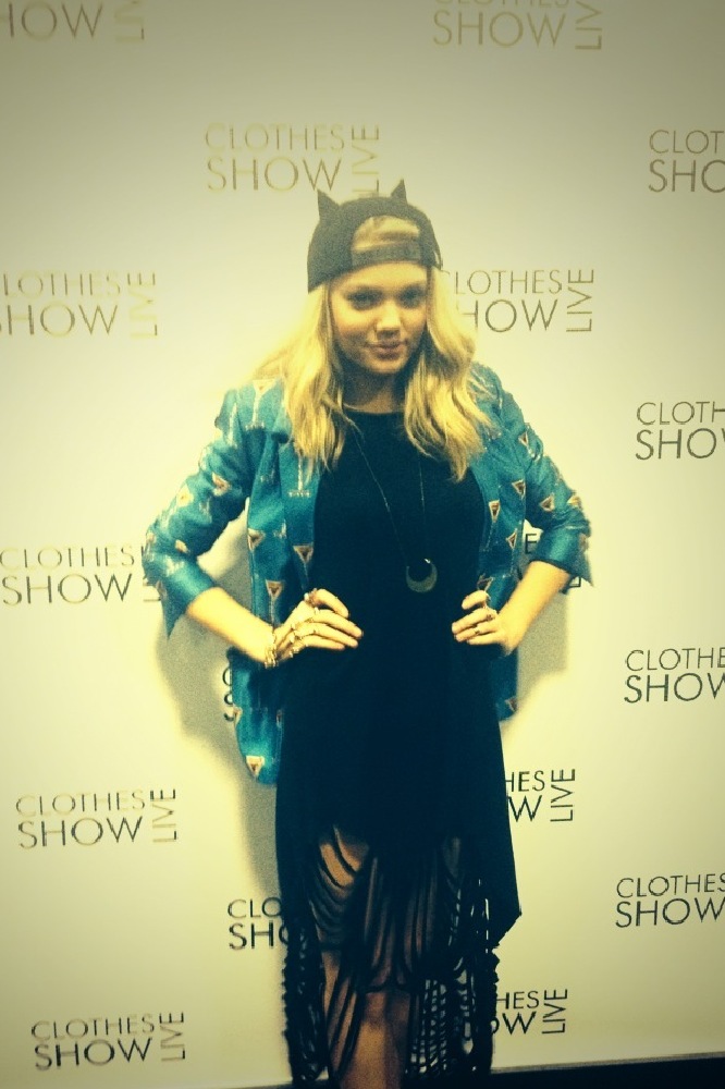 Becca Dudley was looking stylish at the Clothes Show Live