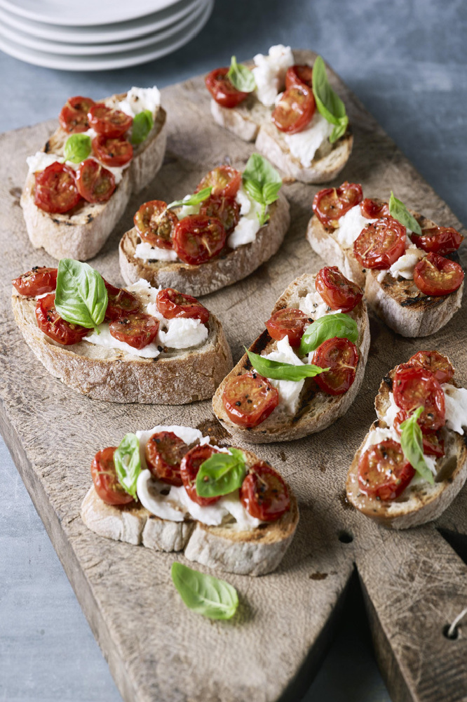 Bruschetta With Slow Roasted Tomatoes
