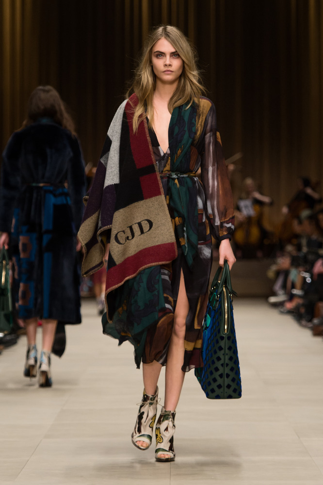 Cara Delevingne on the Burberry catwalk