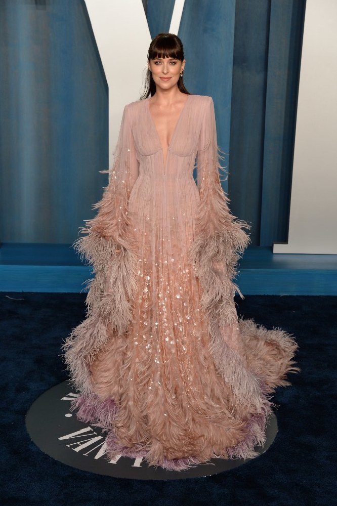 Dakota Johnson in Gucci at the 2022 Oscars / Image credit: Doug Peters/PA Wire/PA Images