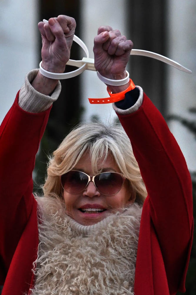 Jane Fonda arrested at climate change rally / Photo Credit: Carol Guzy / Zuma Press / PA Images