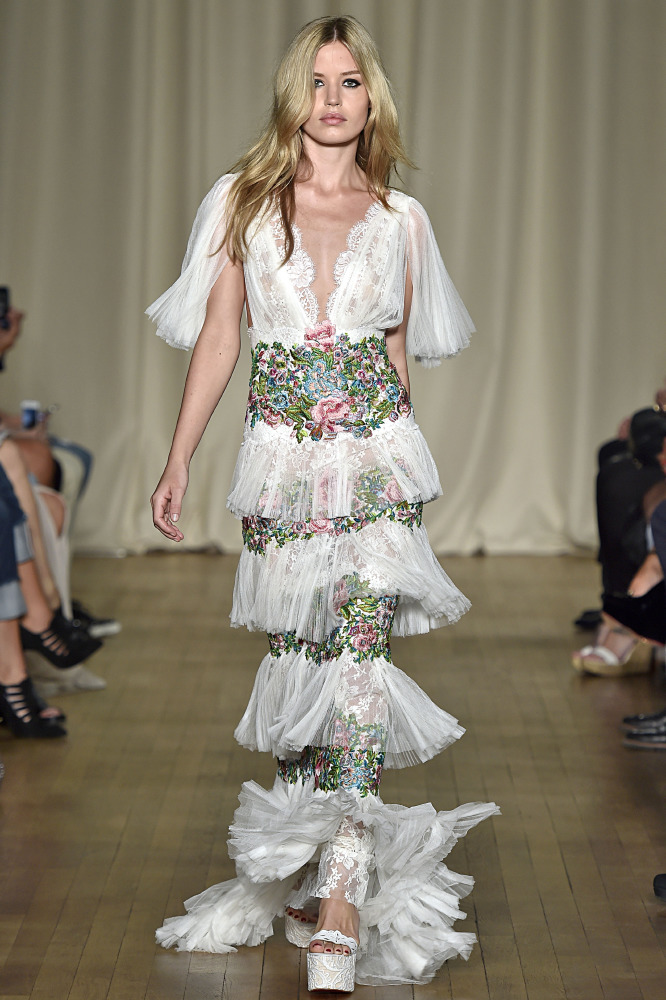 Georgia May Jagger opened the Marchesa SS15 show