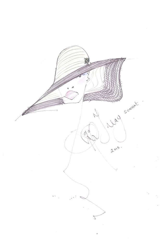 The female sunhat designed by Philip Treacy