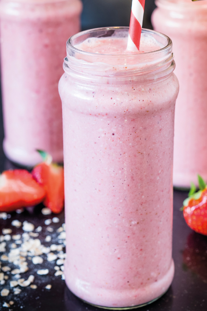 Strawberry and Oats Vegan Smoothie