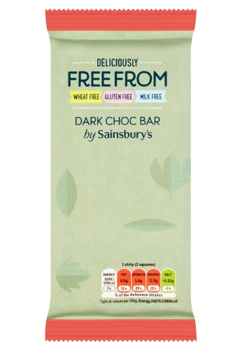 Sainsbury's Free From Dark Chocolate Bar