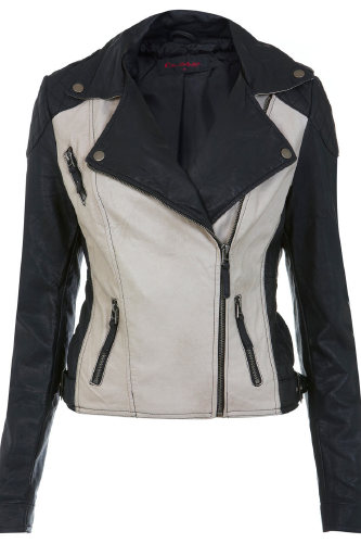 Miss Selfridge Monochrome Biker Jacket - Buy Now!