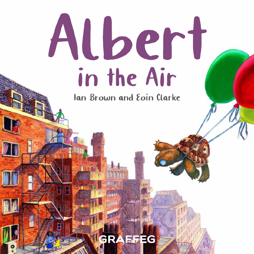 Albert in the Air by Ian Brown and Eoin Clarke is the latest in the hugely popular Albert series of children’s picture books, inspired by Ian’s real-life pet. He might be slow, but Albert the Tortoise will quickly win your child’s heart.