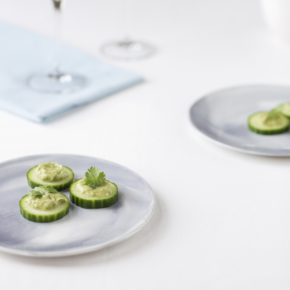 Avocado and Lime Cucumber Bites