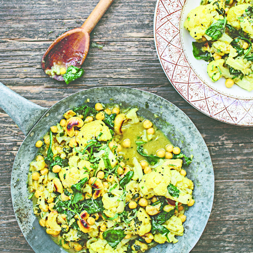 Vegan Cauliflower & Chickpea Yellow Curry