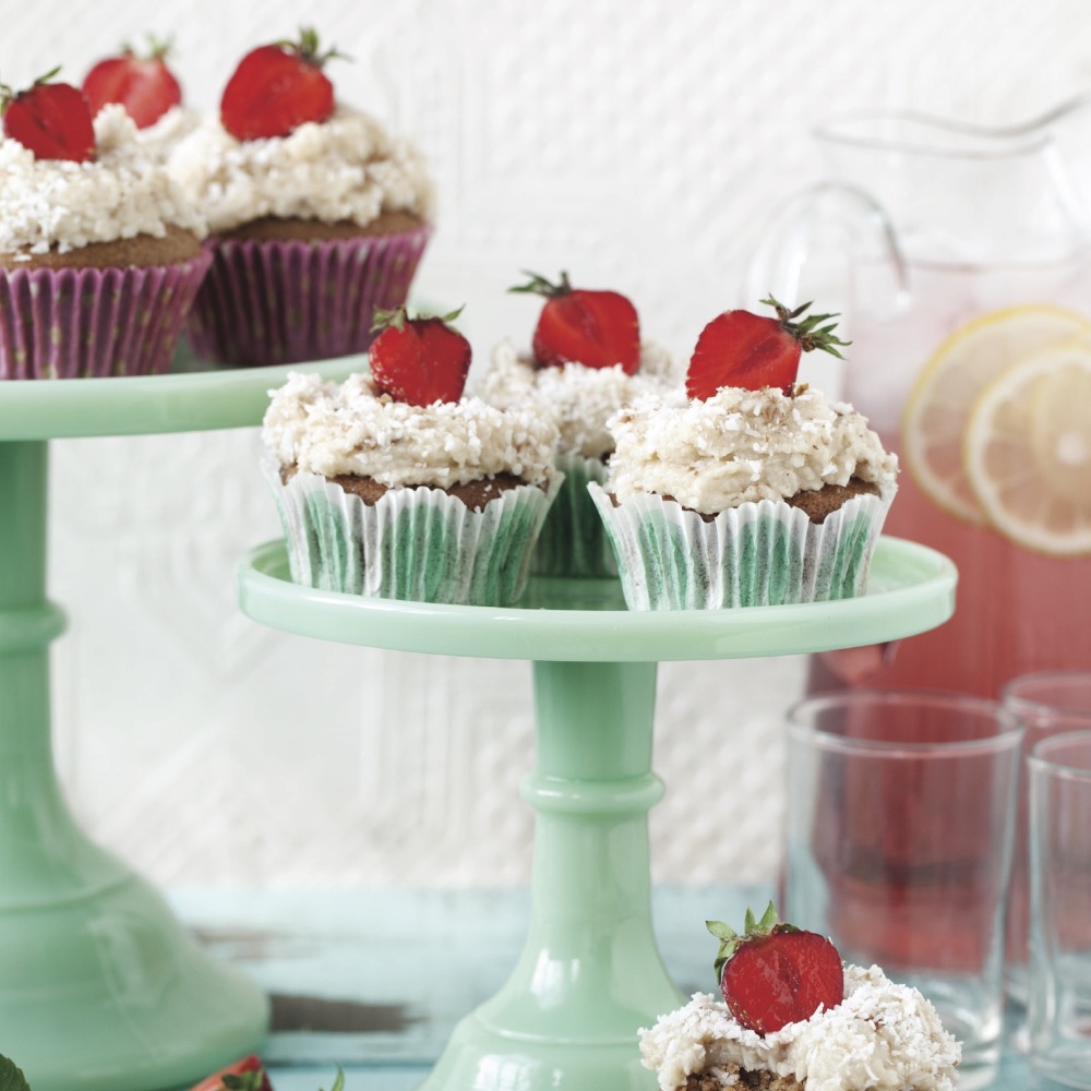 Strawberry Amaretto Cupcakes