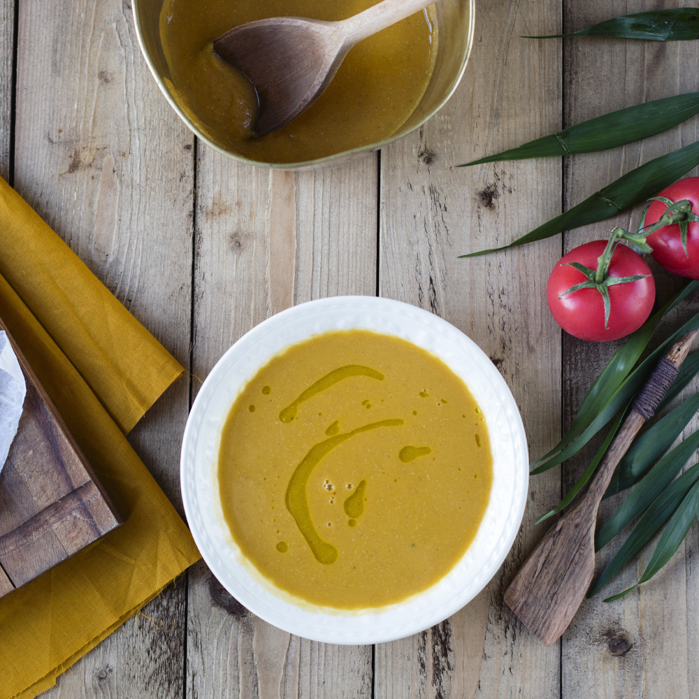 East African Sweet Potato, Ginger and Cashew Nut Soup