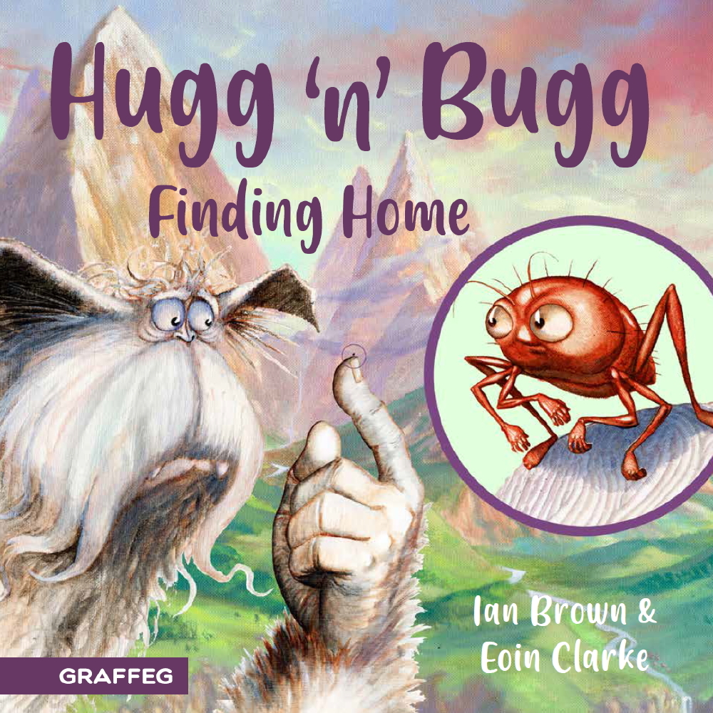 Children’s picture book author Ian Brown has just launched a new series of comical rhyming stories, Hugg ‘n’ Bugg. Once again, the artwork is provided by illustrious illustrator Eoin Clarke.