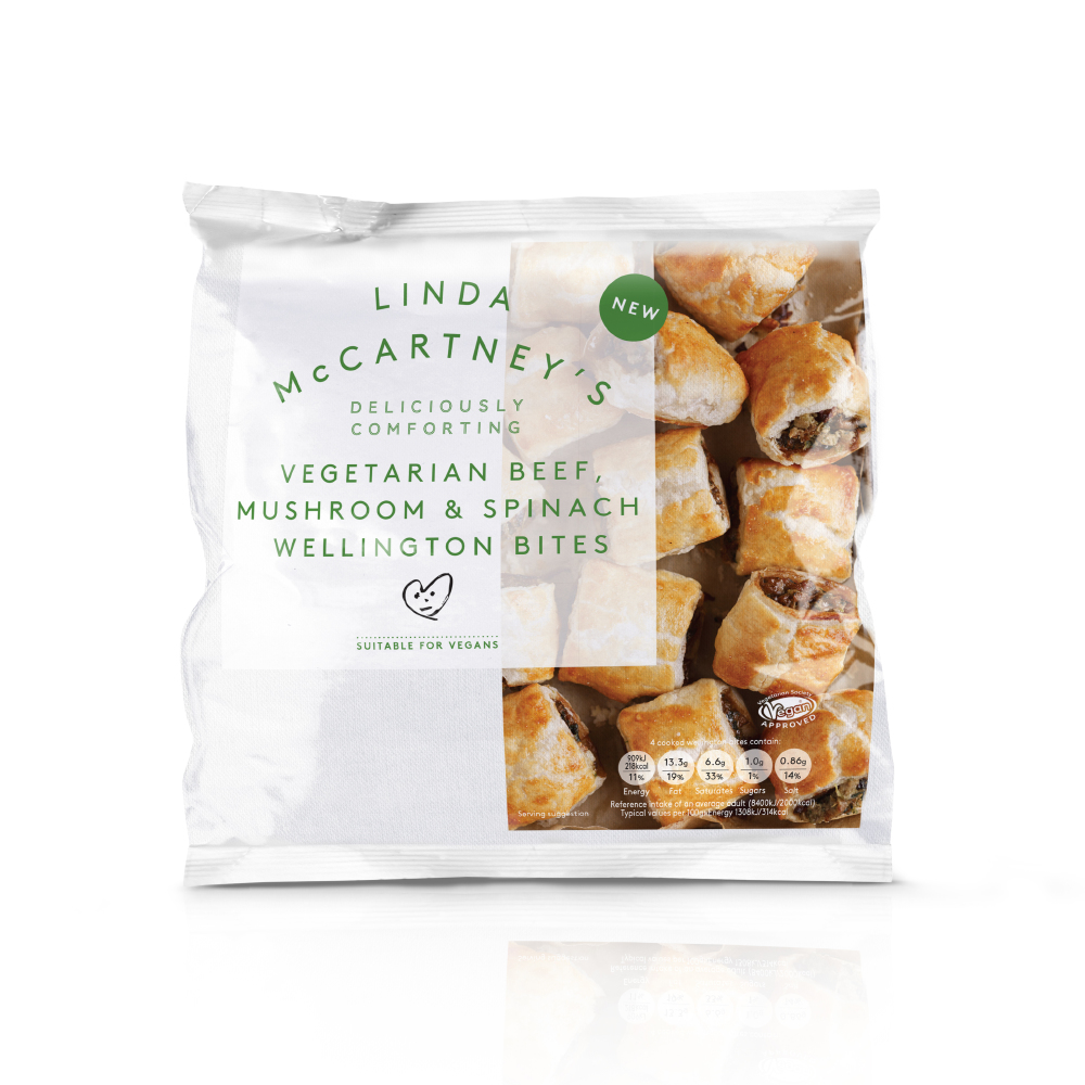 Linda McCartney’s Vegetarian Beef, Mushroom And Spinach Wellington Bites