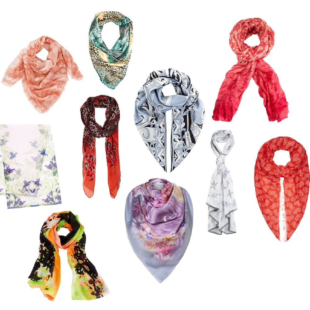 Printed scarves for summer style