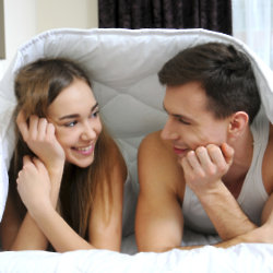 Tucked up and warm with your partner- bliss! 