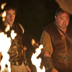 Jason (Jack Donnelly) and Hercules (Mark Addy)