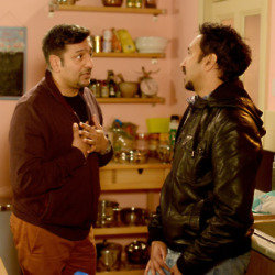 Masood and AJ argue / Credit: BBC