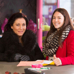 Jessie Wallace and Lacey Turner on-set / Credit:BBC