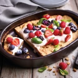 Oven-baked vegan almond pancakes