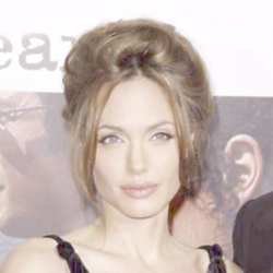 Angelina Jolie with her bun