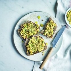 Vegan Apple, Chilli And Pea Spread On Toasted Sourdough