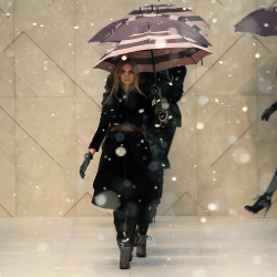Burberry A/W 12 finale - we can only wish to look like this in the rain