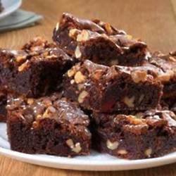 Squidgy Chocolate and Cherry Brownies