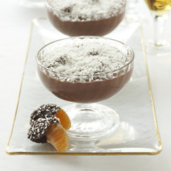 Clementine And Chocolate Dessert With Coconut Snow