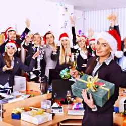 Brits get carried away at Christmas work parties