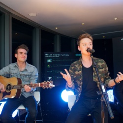 Conor Maynard performing at BT Infinity's 'Live From The 34th Floor'