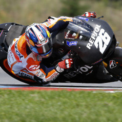 Dani Pedrosa set his fastest time of the day on the new machine.