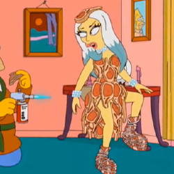 Lady Gaga's meat dress on Simpsons
