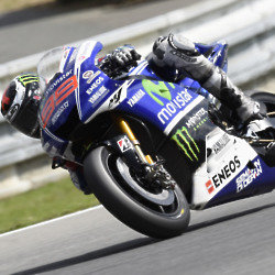 Jorge Lorenzo Also Tested The  2015 M1 engine placed within the 2014 Motorcycle Frame.