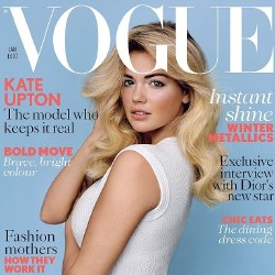Kate Upton looks natural on the Vogue UK cover