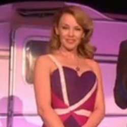 Kylie Minogue presenting the Brit Awards