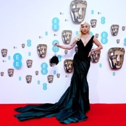 Lady Gaga stunned on the red carpet / Picture Credit: Ian West/PA Wire/PA Images