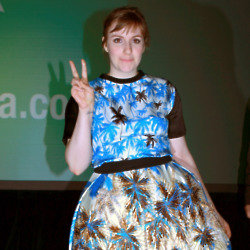 Lena Dunham stands out in the palm print
