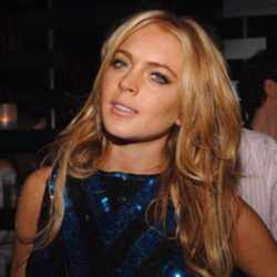 Lindsay Lohan Champagne Slip